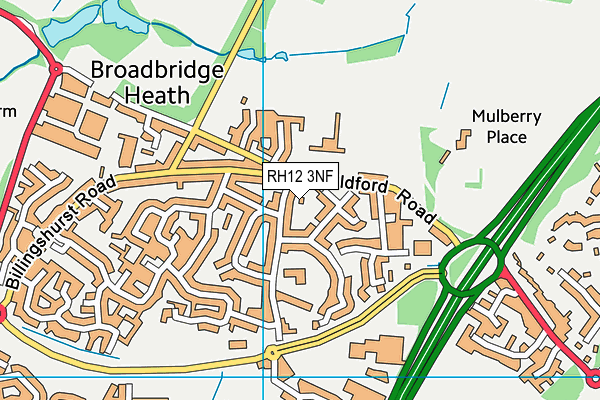 RH12 3NF map - OS VectorMap District (Ordnance Survey)