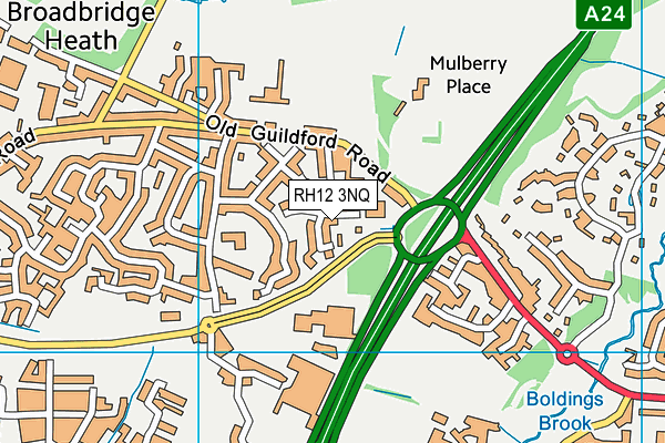 RH12 3NQ map - OS VectorMap District (Ordnance Survey)