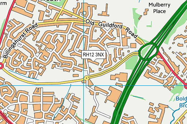 RH12 3NX map - OS VectorMap District (Ordnance Survey)