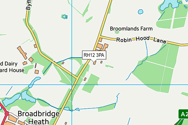 Broadbridge Heath Tennis Club map (RH12 3PA) - OS VectorMap District (Ordnance Survey)