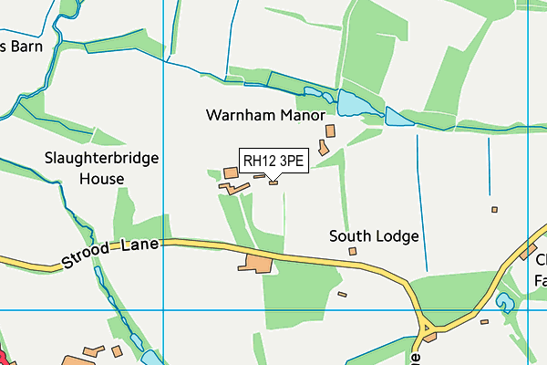 RH12 3PE map - OS VectorMap District (Ordnance Survey)