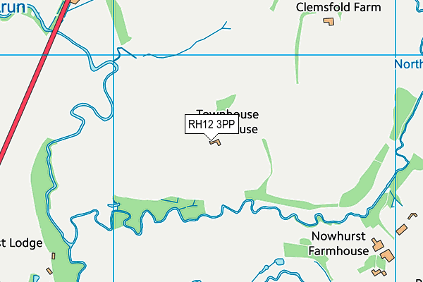 RH12 3PP map - OS VectorMap District (Ordnance Survey)