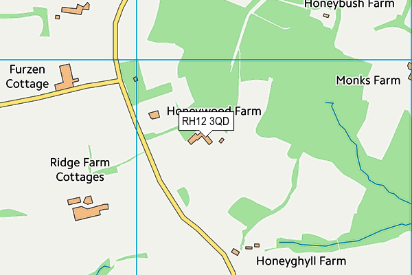 RH12 3QD map - OS VectorMap District (Ordnance Survey)