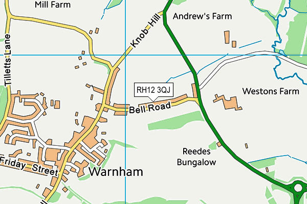 RH12 3QJ map - OS VectorMap District (Ordnance Survey)