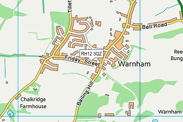 RH12 3QZ map - OS VectorMap District (Ordnance Survey)