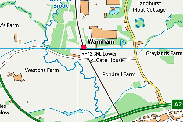 RH12 3RL map - OS VectorMap District (Ordnance Survey)