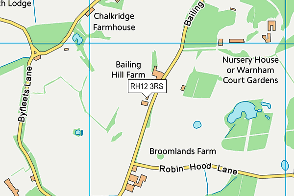 RH12 3RS map - OS VectorMap District (Ordnance Survey)