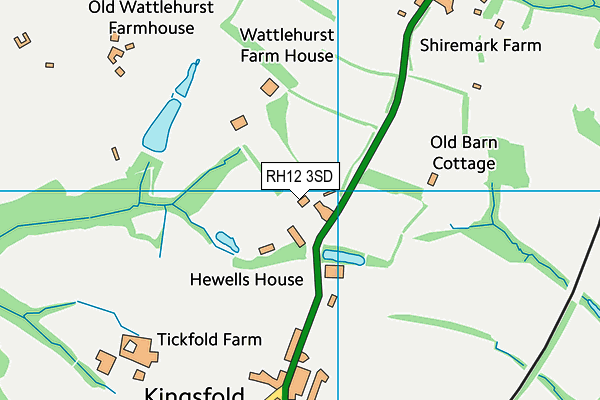 RH12 3SD map - OS VectorMap District (Ordnance Survey)