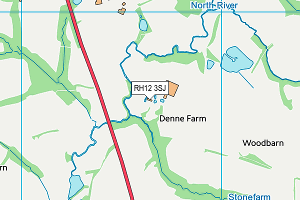 RH12 3SJ map - OS VectorMap District (Ordnance Survey)