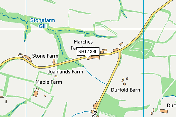 RH12 3SL map - OS VectorMap District (Ordnance Survey)