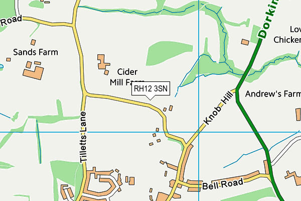 Warnham Football Pitch map (RH12 3SN) - OS VectorMap District (Ordnance Survey)