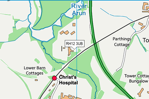 RH12 3UB map - OS VectorMap District (Ordnance Survey)