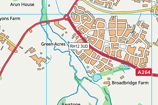 RH12 3UD map - OS VectorMap District (Ordnance Survey)