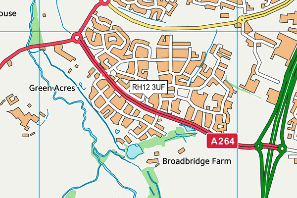 RH12 3UF map - OS VectorMap District (Ordnance Survey)