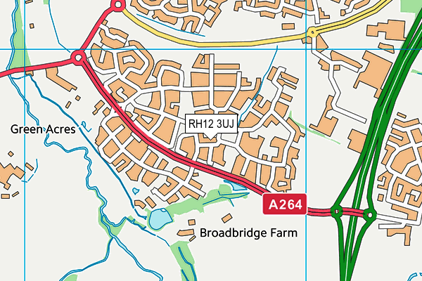 RH12 3UJ map - OS VectorMap District (Ordnance Survey)
