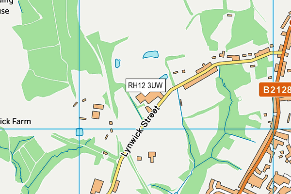 RH12 3UW map - OS VectorMap District (Ordnance Survey)