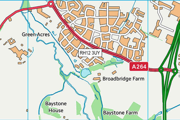 RH12 3UY map - OS VectorMap District (Ordnance Survey)