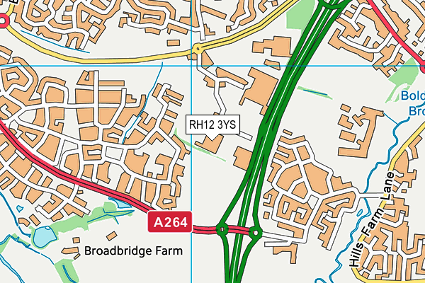 Broadbridge Heath Leisure Centre (Closed) map (RH12 3YS) - OS VectorMap District (Ordnance Survey)