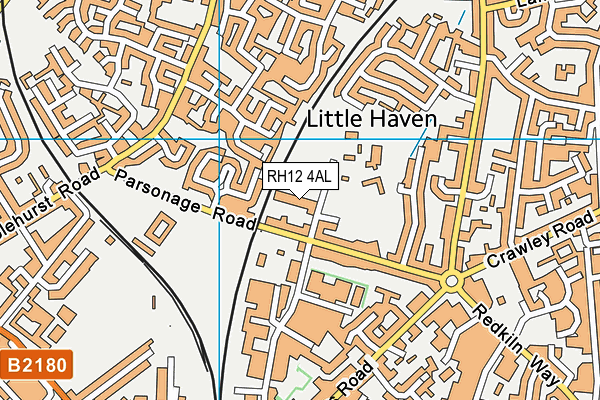 RH12 4AL map - OS VectorMap District (Ordnance Survey)