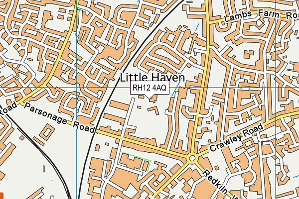 RH12 4AQ map - OS VectorMap District (Ordnance Survey)