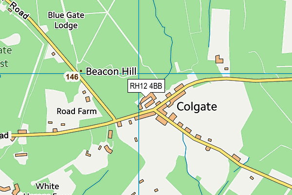 RH12 4BB map - OS VectorMap District (Ordnance Survey)