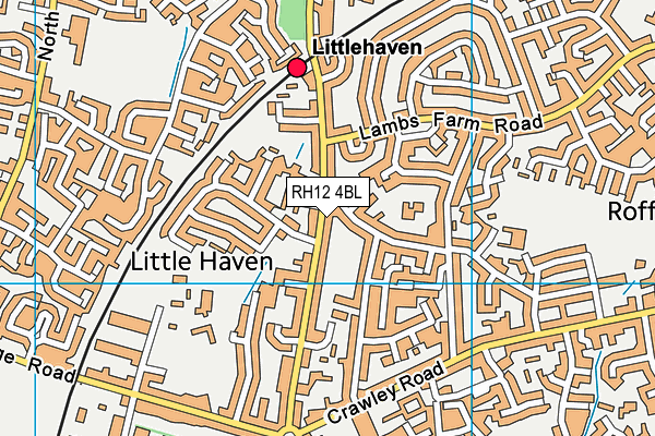 RH12 4BL map - OS VectorMap District (Ordnance Survey)