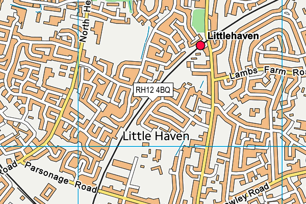 RH12 4BQ map - OS VectorMap District (Ordnance Survey)