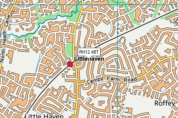 RH12 4BT map - OS VectorMap District (Ordnance Survey)