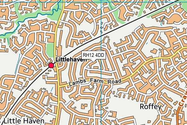 RH12 4DD map - OS VectorMap District (Ordnance Survey)
