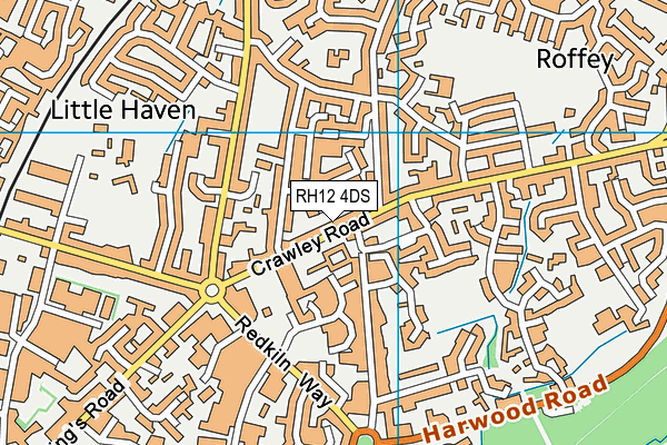 RH12 4DS map - OS VectorMap District (Ordnance Survey)