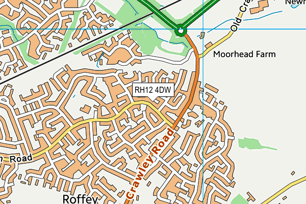 RH12 4DW map - OS VectorMap District (Ordnance Survey)