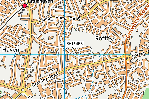 RH12 4EB map - OS VectorMap District (Ordnance Survey)