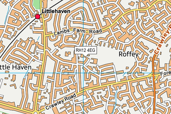 RH12 4EG map - OS VectorMap District (Ordnance Survey)