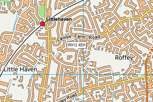 RH12 4EH map - OS VectorMap District (Ordnance Survey)