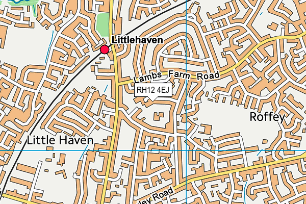 RH12 4EJ map - OS VectorMap District (Ordnance Survey)