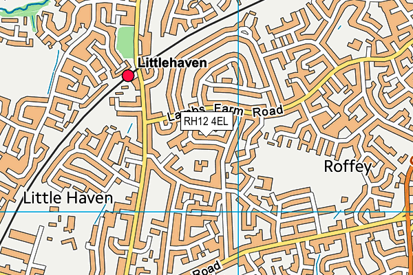 RH12 4EL map - OS VectorMap District (Ordnance Survey)