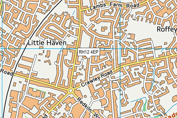 RH12 4EP map - OS VectorMap District (Ordnance Survey)