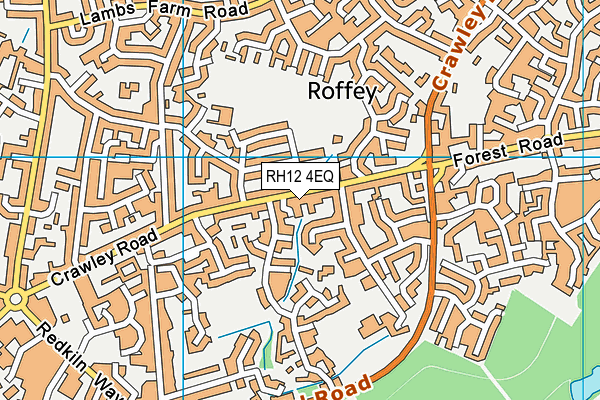 RH12 4EQ map - OS VectorMap District (Ordnance Survey)