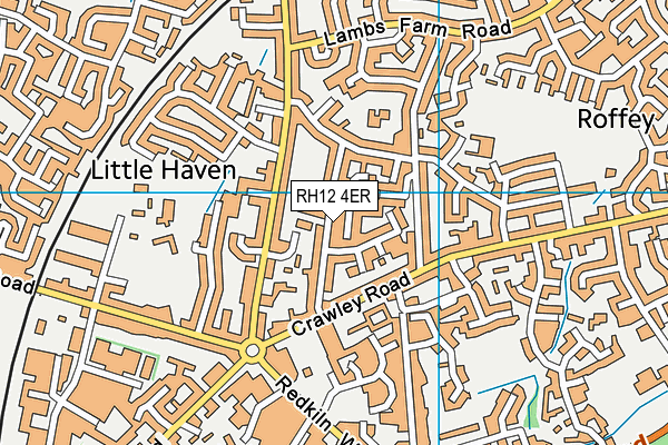 RH12 4ER map - OS VectorMap District (Ordnance Survey)