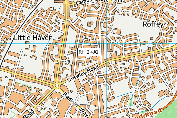 RH12 4JQ map - OS VectorMap District (Ordnance Survey)