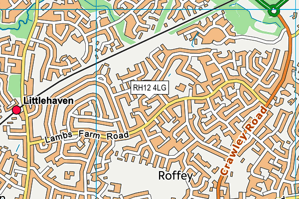 RH12 4LG map - OS VectorMap District (Ordnance Survey)