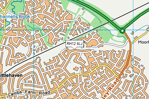 RH12 4LJ map - OS VectorMap District (Ordnance Survey)