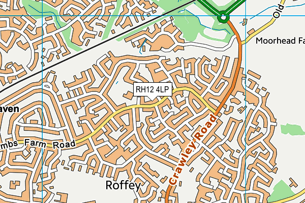 RH12 4LP map - OS VectorMap District (Ordnance Survey)