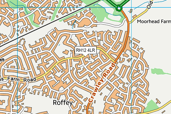 RH12 4LR map - OS VectorMap District (Ordnance Survey)