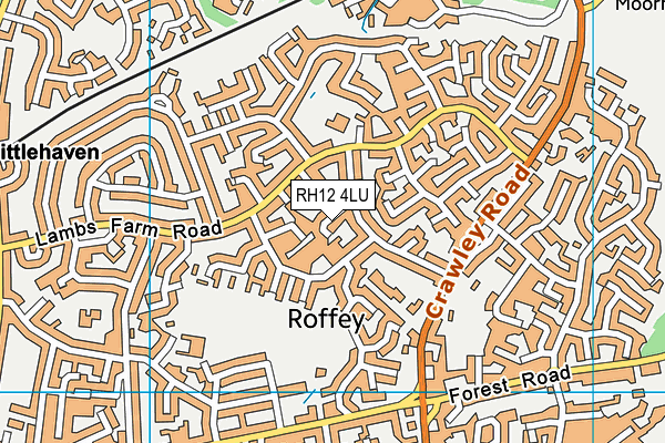 RH12 4LU map - OS VectorMap District (Ordnance Survey)