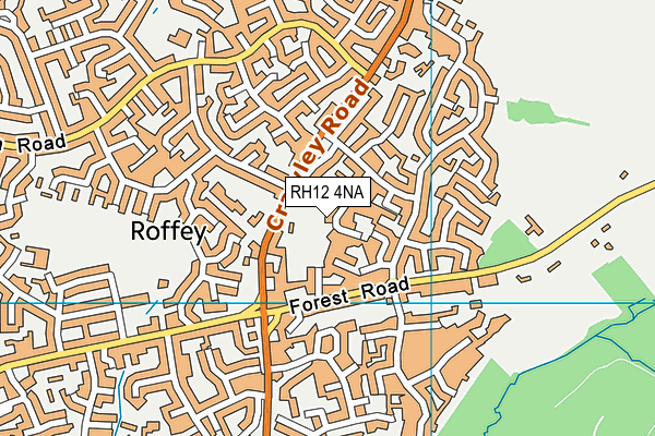 RH12 4NA map - OS VectorMap District (Ordnance Survey)