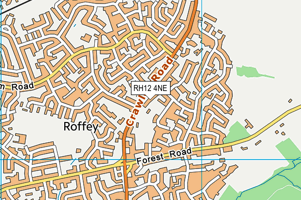 RH12 4NE map - OS VectorMap District (Ordnance Survey)
