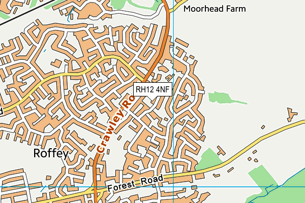 RH12 4NF map - OS VectorMap District (Ordnance Survey)