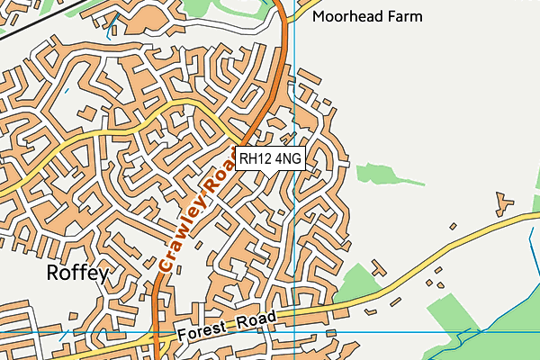 RH12 4NG map - OS VectorMap District (Ordnance Survey)