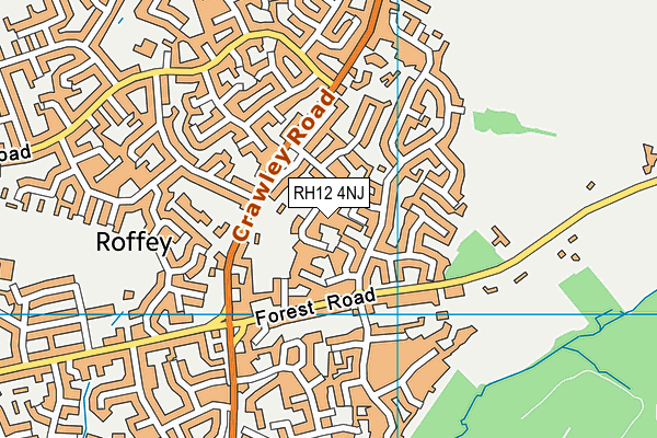 RH12 4NJ map - OS VectorMap District (Ordnance Survey)